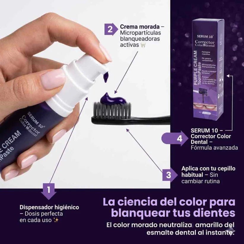 Purple Corrector: Neutraliza el Amarillo y Recupera el Brillo Natural de tu Sonrisa + Obsequio (LA ORIGINAL)