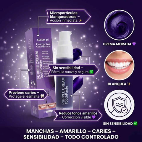 Purple Corrector: Neutraliza el Amarillo y Recupera el Brillo Natural de tu Sonrisa + Obsequio (LA ORIGINAL)