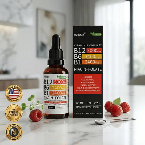 Nusava B12 Liquid Complex Original – Energía, Vitalidad y Bienestar en Cada Gota ⭐ Más de 10.000 Clientes Satisfechos 🇪🇨