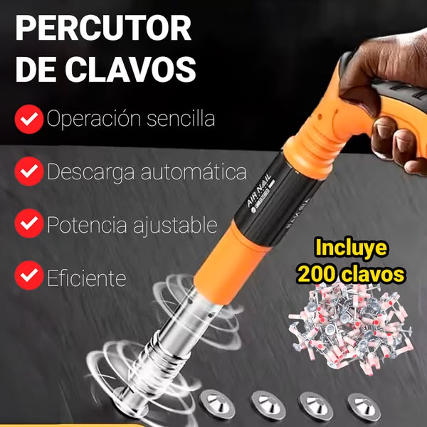 Pistola Remachadora de Clavos + Estuche con Guantes+Gafas Protectoras+Clavos Regalo 🎁