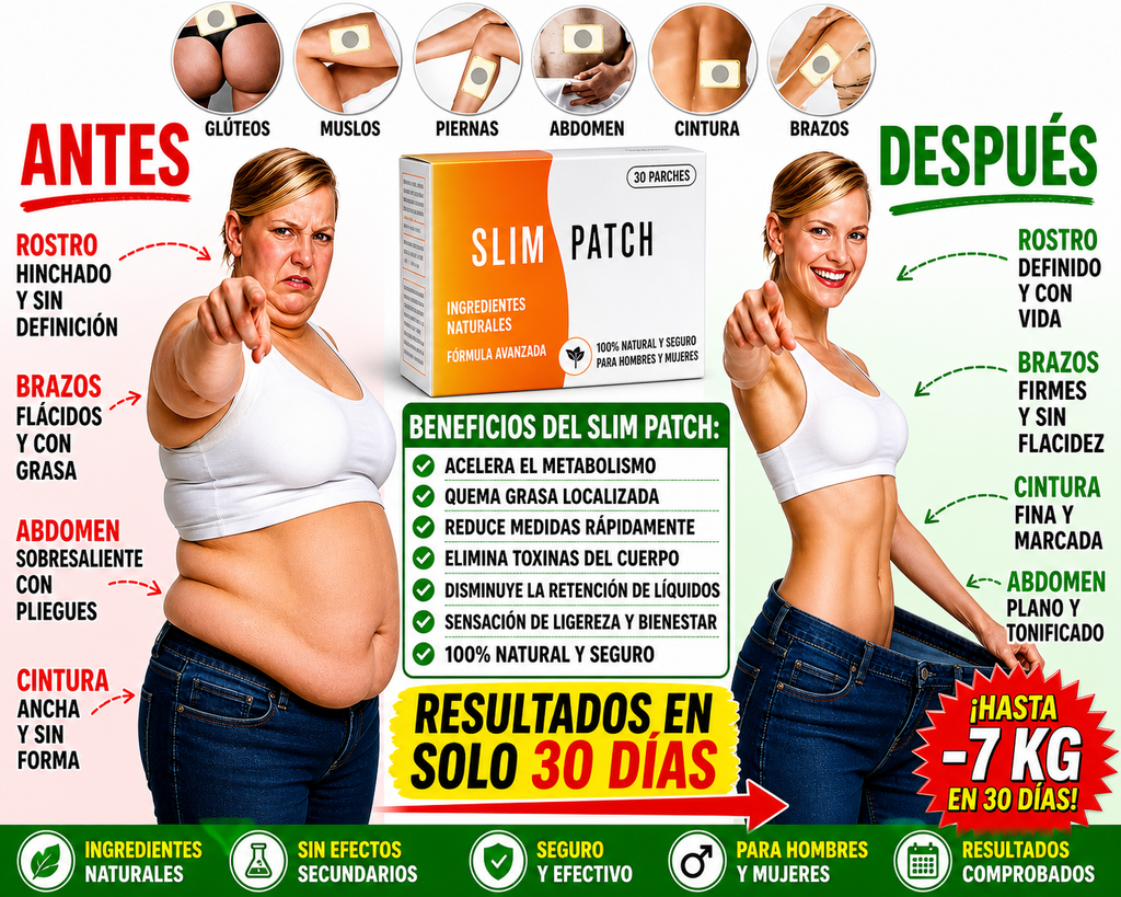 Slim Patch 1 - Pack Adelgazante Natural - Producto Original (30 Unidades)